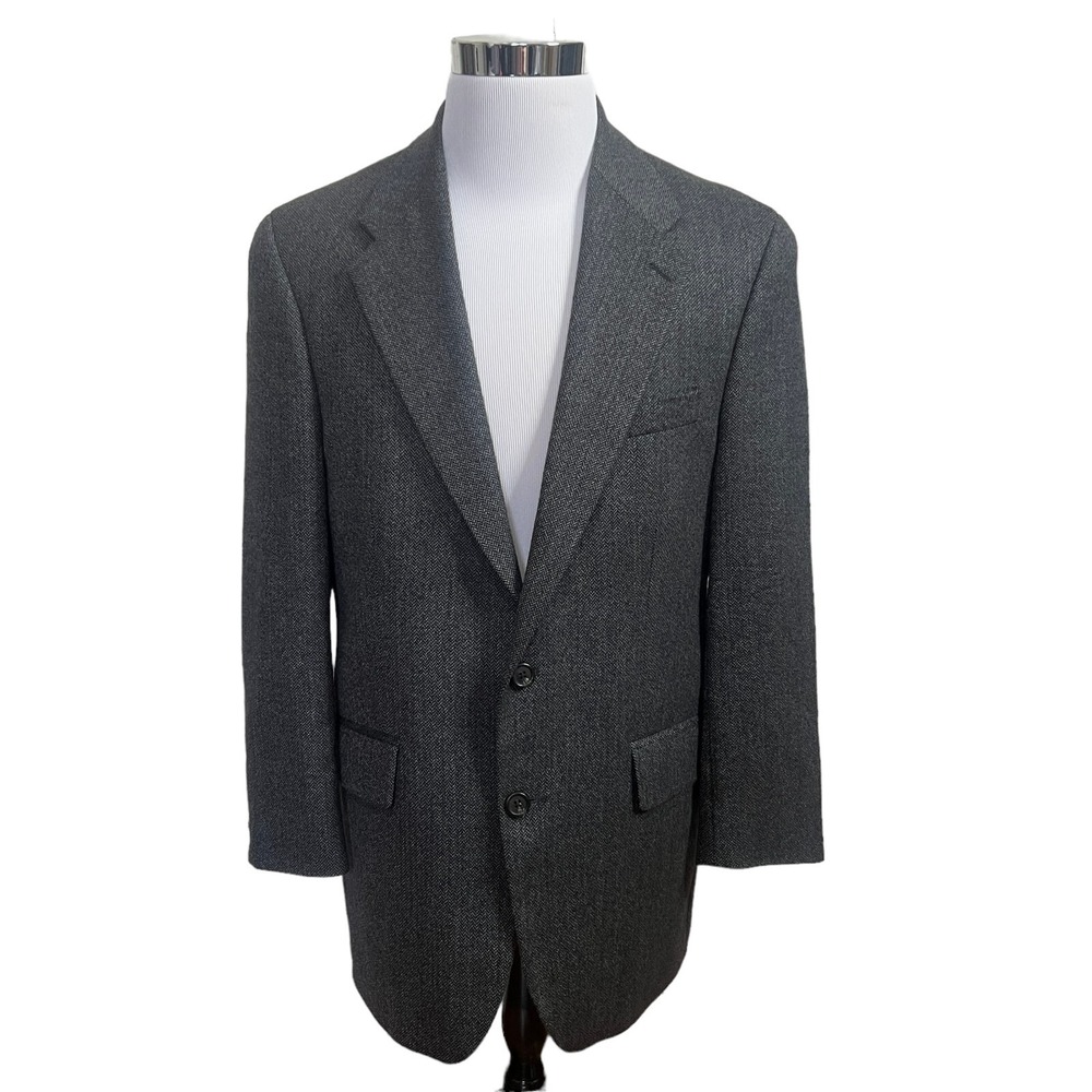 Vintage Ralph‎ Lauren Chaps Herringbone Tweed Blazer Mens 42 Woven in Canada